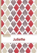 Le carnet de Juliette - Lignes, 96p, A5 - Pétales Japonaises Violette Taupe Rouge