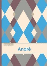 Le carnet d'André - Lignes, 96p, A5 - Jacquard Bleu Gris Taupe