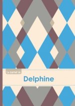 Le carnet de Delphine - Lignes, 96p, A5 - Jacquard Bleu Gris Taupe