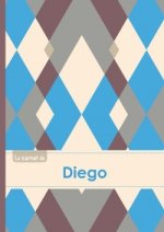 Le carnet de Diego - Lignes, 96p, A5 - Jacquard Bleu Gris Taupe