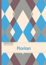 Le carnet de Florian - Lignes, 96p, A5 - Jacquard Bleu Gris Taupe