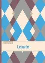 Le carnet de Laurie - Lignes, 96p, A5 - Jacquard Bleu Gris Taupe