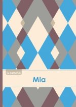Le carnet de Mia - Lignes, 96p, A5 - Jacquard Bleu Gris Taupe