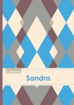 Le carnet de Sandra - Lignes, 96p, A5 - Jacquard Bleu Gris Taupe