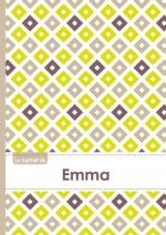 Le carnet d'Emma - Lignes, 96p, A5 - Carré Poussin Gris Taupe