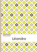 Le carnet de Léandro - Lignes, 96p, A5 - Carré Poussin Gris Taupe