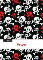 Le carnet d'Enzo - Petits carreaux, 96p, A5 - Têtes de mort