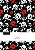 Le carnet de Lou - Petits carreaux, 96p, A5 - Têtes de mort