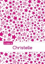 Le cahier de Christelle - Petits carreaux, 96p, A5 - Constellation Rose