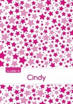 Le cahier de Cindy - Petits carreaux, 96p, A5 - Constellation Rose