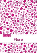 Le cahier de Flore - Petits carreaux, 96p, A5 - Constellation Rose