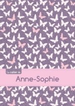 Le cahier d'Anne-Sophie - Séyès, 96p, A5 - Papillons Mauve