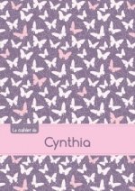 Le cahier de Cynthia - Séyès, 96p, A5 - Papillons Mauve