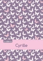 Le cahier de Cyrille - Séyès, 96p, A5 - Papillons Mauve