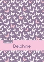 Le cahier de Delphine - Séyès, 96p, A5 - Papillons Mauve