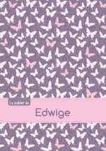 Le cahier d'Edwige - Séyès, 96p, A5 - Papillons Mauve