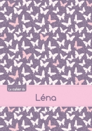 Le cahier de Léna - Séyès, 96p, A5 - Papillons Mauve