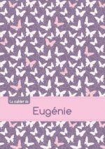 Le cahier d'Eugénie - Petits carreaux, 96p, A5 - Papillons Mauve