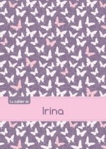 Le cahier d'Irina - Petits carreaux, 96p, A5 - Papillons Mauve