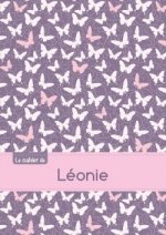 Le cahier de Léonie - Petits carreaux, 96p, A5 - Papillons Mauve