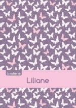 Le cahier de Liliane - Petits carreaux, 96p, A5 - Papillons Mauve