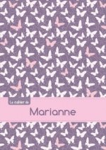 CAHIER MARIANNE PTSCX,96P,A5 PAPILLONSMAUVE