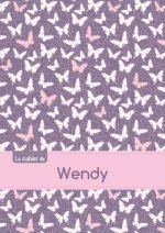 CAHIER WENDY PTSCX,96P,A5 PAPILLONSMAUVE