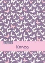 Le cahier de Kenza - Blanc, 96p, A5 - Papillons Mauve
