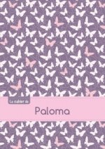 CAHIER PALOMA BLANC,96P,A5 PAPILLONSMAUVE