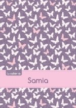 CAHIER SAMIA BLANC,96P,A5 PAPILLONSMAUVE
