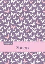 CAHIER SHANA BLANC,96P,A5 PAPILLONSMAUVE