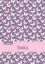 CAHIER STELLA BLANC,96P,A5 PAPILLONSMAUVE