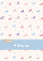 Le cahier d'Adriana - Petits carreaux, 96p, A5 - Chevaux