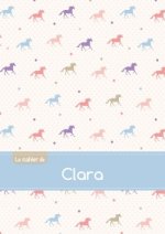 Le cahier de Clara - Petits carreaux, 96p, A5 - Chevaux