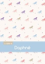 Le cahier de Daphné - Petits carreaux, 96p, A5 - Chevaux
