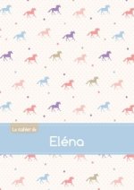 Le cahier d'Eléna - Petits carreaux, 96p, A5 - Chevaux