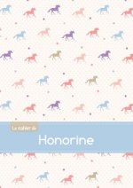 Le cahier de Honorine - Petits carreaux, 96p, A5 - Chevaux