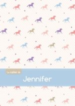 Le cahier de Jennifer - Petits carreaux, 96p, A5 - Chevaux