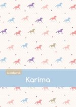 Le cahier de Karima - Petits carreaux, 96p, A5 - Chevaux