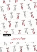 Le cahier de Jennifer - Petits carreaux, 96p, A5 - Ballerine