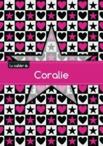 Le cahier de Coralie - Petits carreaux, 96p, A5 - Étoile et c ur