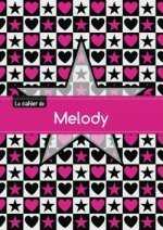 CAHIER MELODY PTSCX,96P,A5 ETOILEETCoeUR