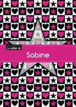 CAHIER SABINE PTSCX,96P,A5 ETOILEETCoeUR