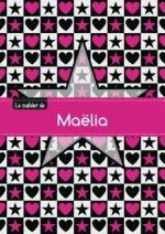 CAHIER MAELIA BLANC,96P,A5 ETOILEETCoeUR
