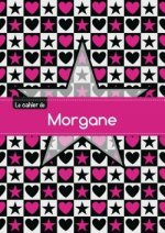 CAHIER MORGANE BLANC,96P,A5 ETOILEETCoeUR