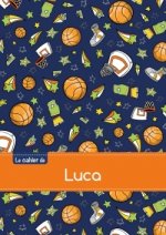 Le cahier de Luca - Petits carreaux, 96p, A5 - Basketball