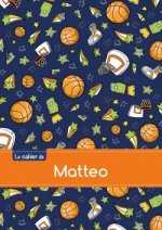 CAHIER MATTEO PTSCX,96P,A5 BASKETBALL