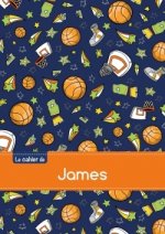 Le cahier de James - Blanc, 96p, A5 - Basketball