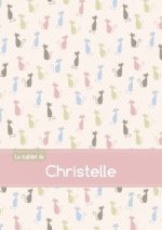 Le cahier de Christelle - Petits carreaux, 96p, A5 - Chats