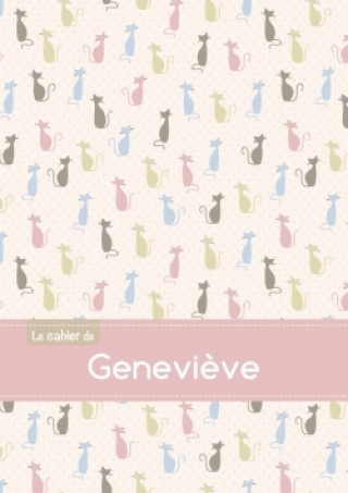 Le cahier de Geneviève - Petits carreaux, 96p, A5 - Chats